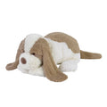 A brown Happy Horse Dog David  soft toy on a white background. 