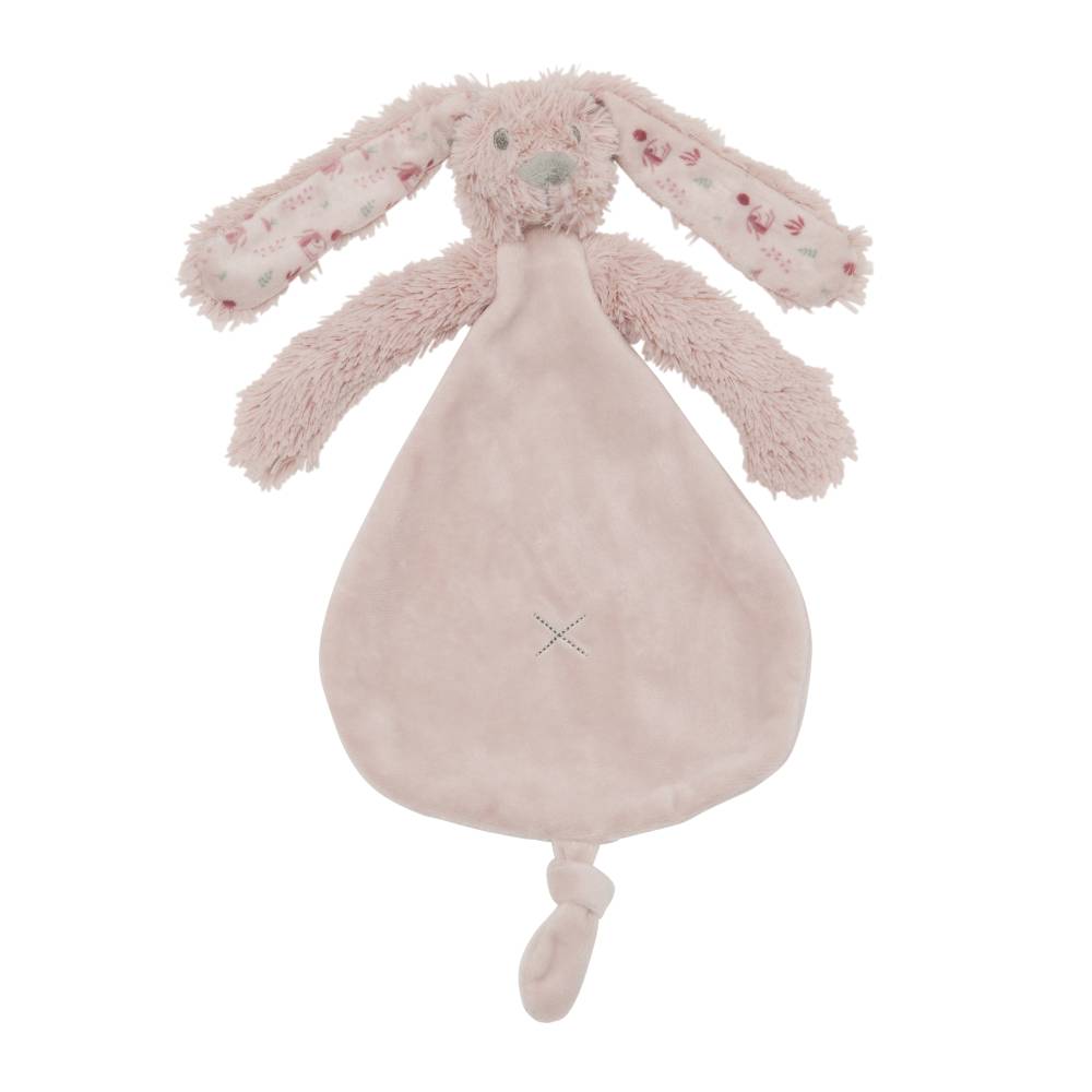 A pale purple Happy Horse soft, cuddly Rabbit comforter on a white background. 