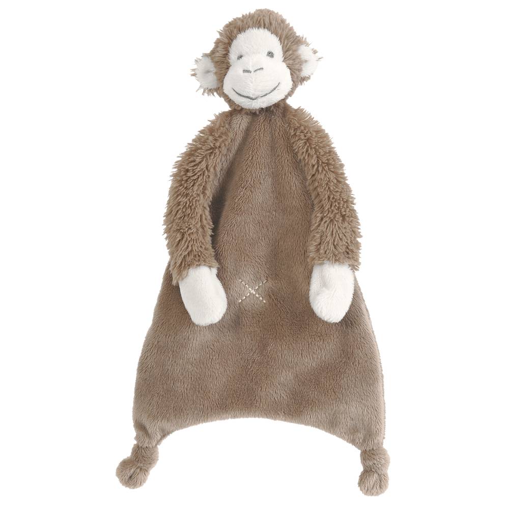 A soft and cuddly Happy Horse Tuttle Comforter. Clay Monkey Mickey is Brown in colour. 