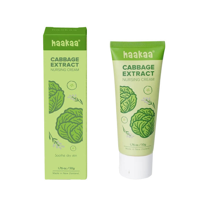 Haakaa Cabbage Extract Nursing Cream on a white background.