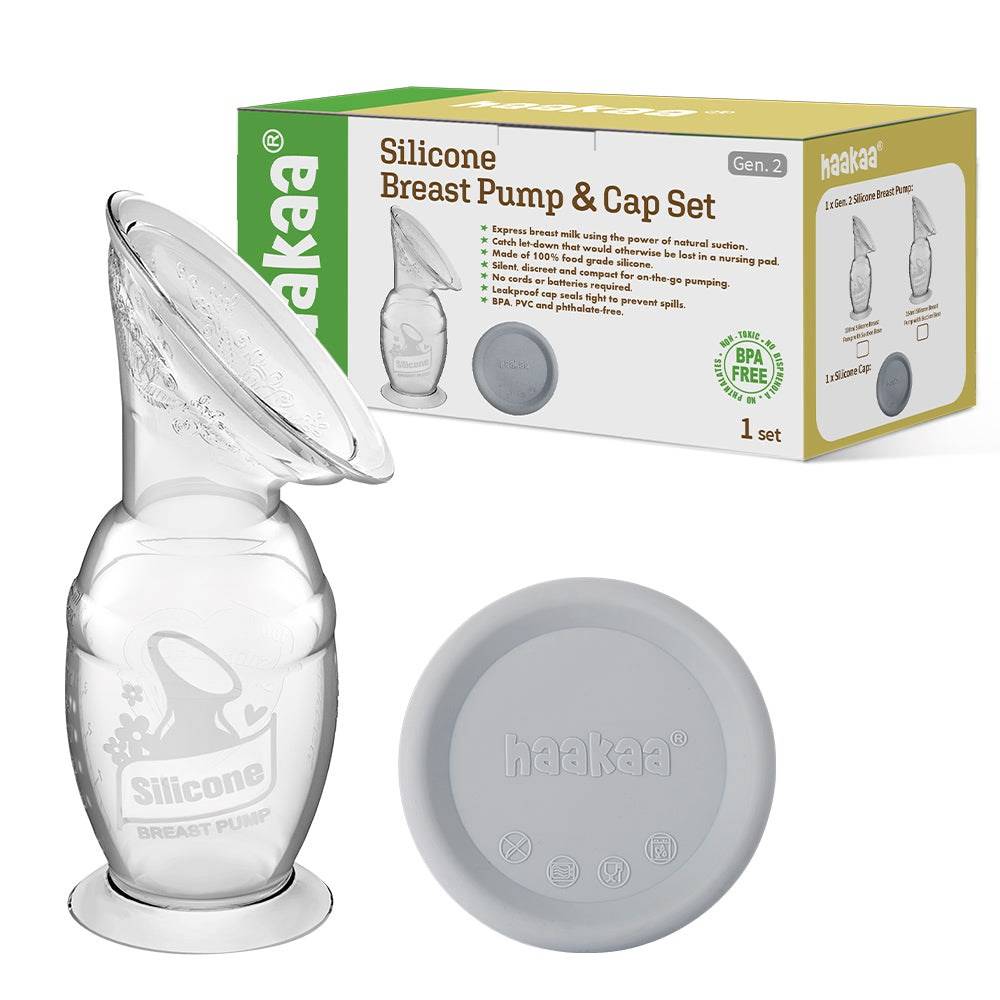 Gen 2 Silicone Breast Pump & Cap Set - Lavender