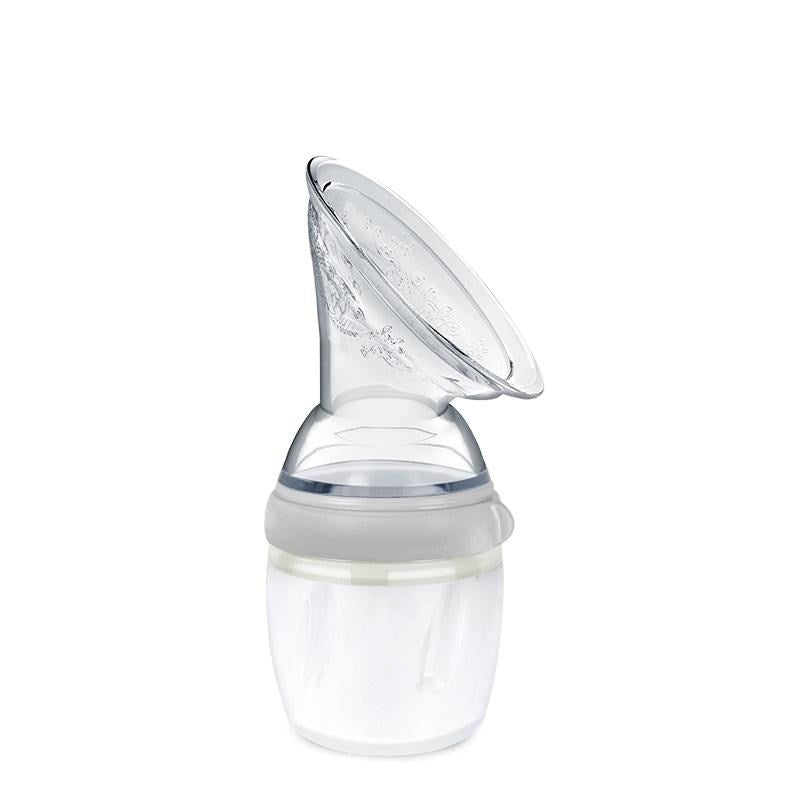 3rd generation haakaa manual silicone breastpump against a white background 