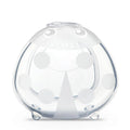 silicone breastmilk collector in ladyug shape against a white background