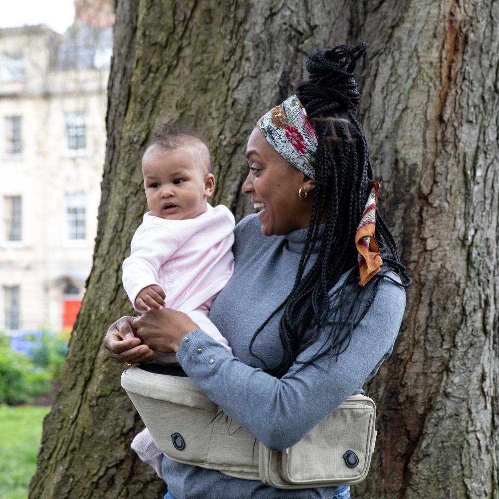 Hip Seat Carrier - Denim Oatmeal