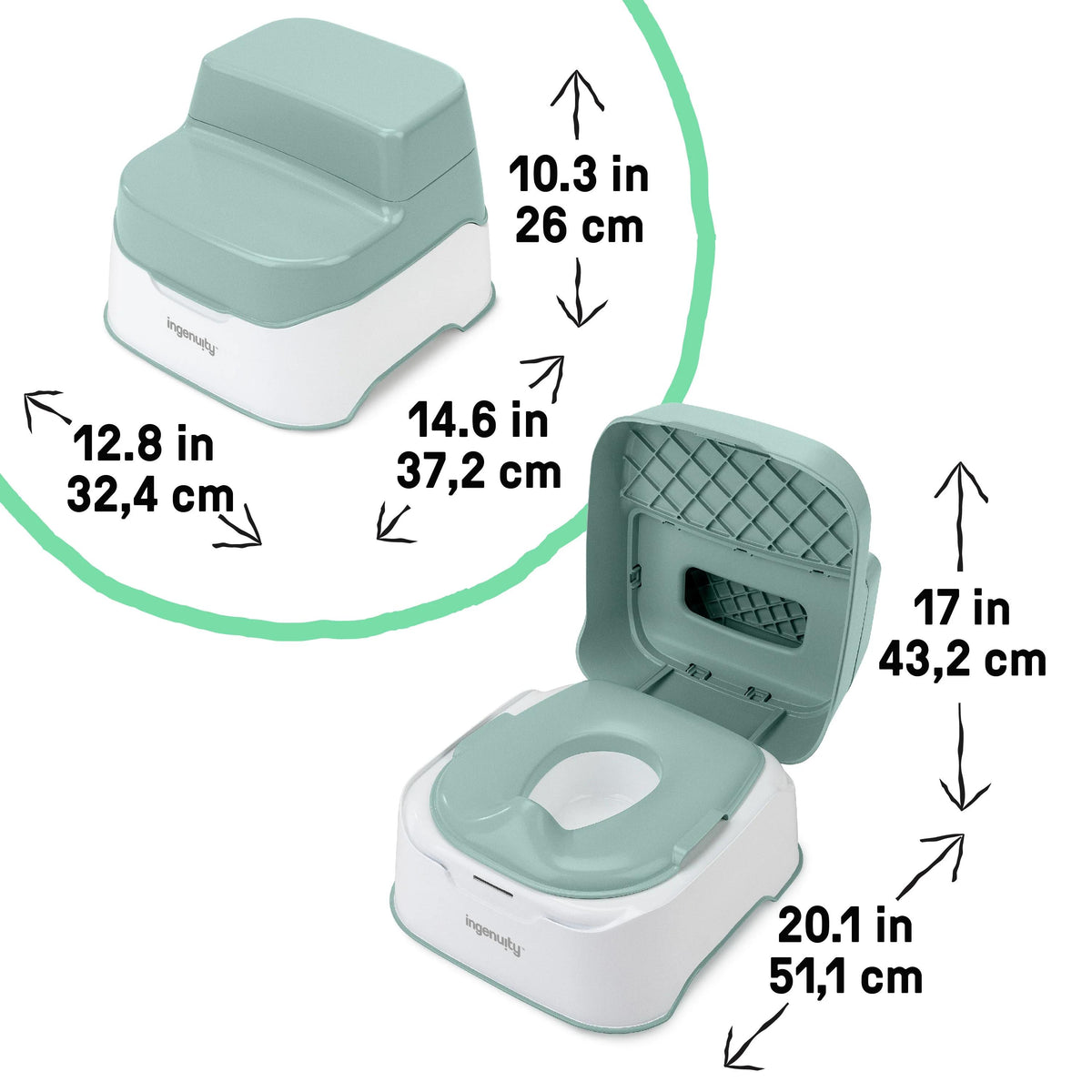 Prepare to Potty 3-in-1 Potty System - Teal