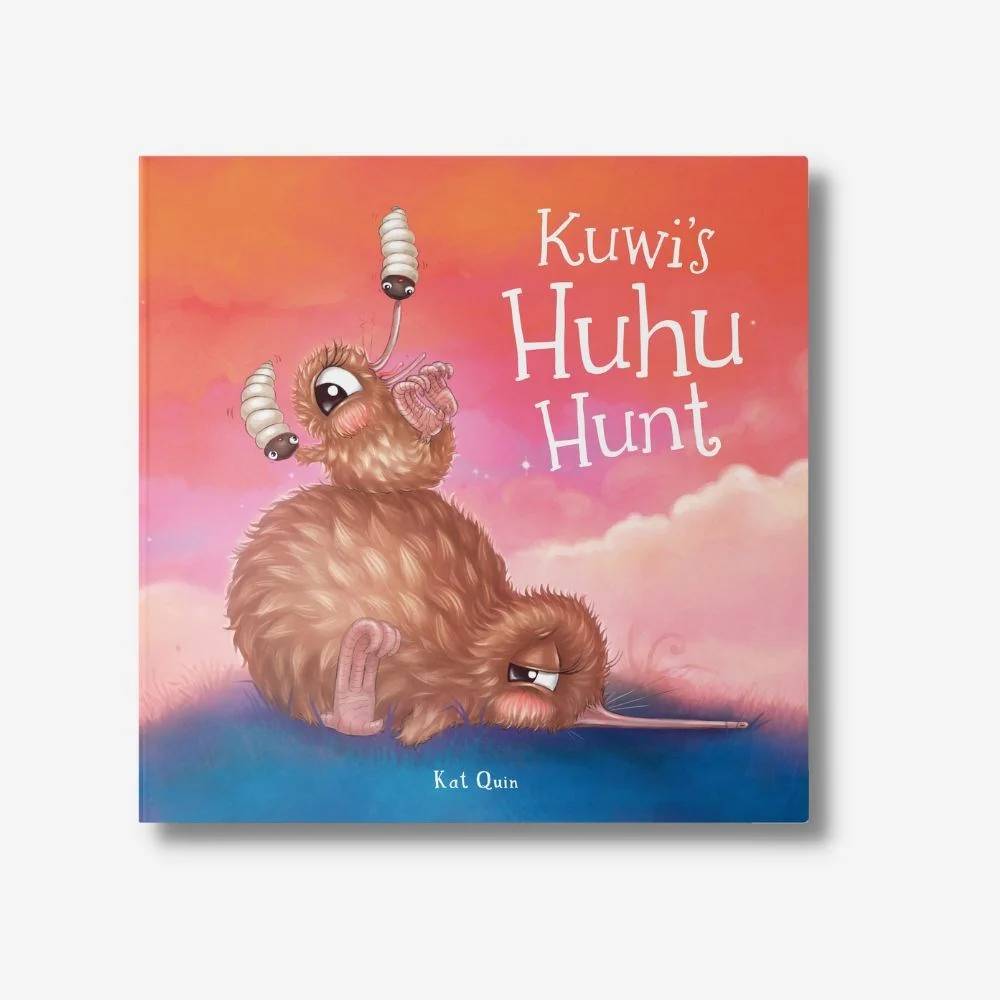 Kuwi's Huhu Hunt book on a white background. 