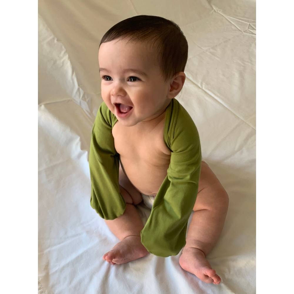 Cotton Mitten Sleeves - Avocado