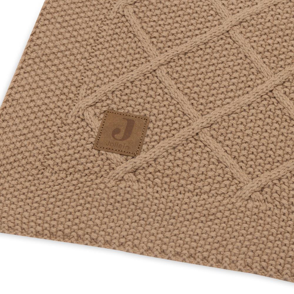 Check Knit Blanket - Biscuit