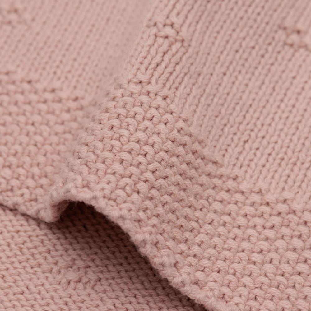 Cosy Knit Blanket - Wild Rose