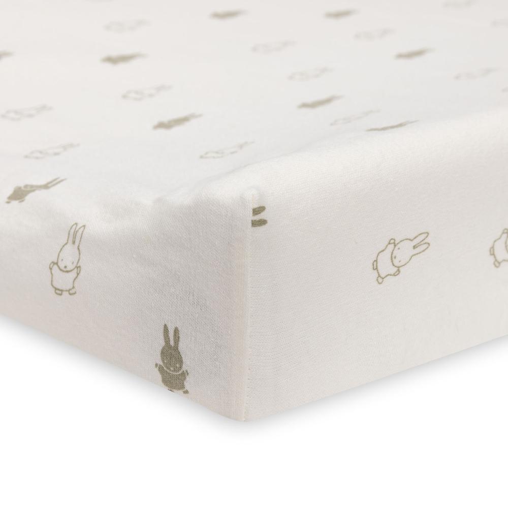 Jersey Change Mat Cover - Happy Miffy Olive Green
