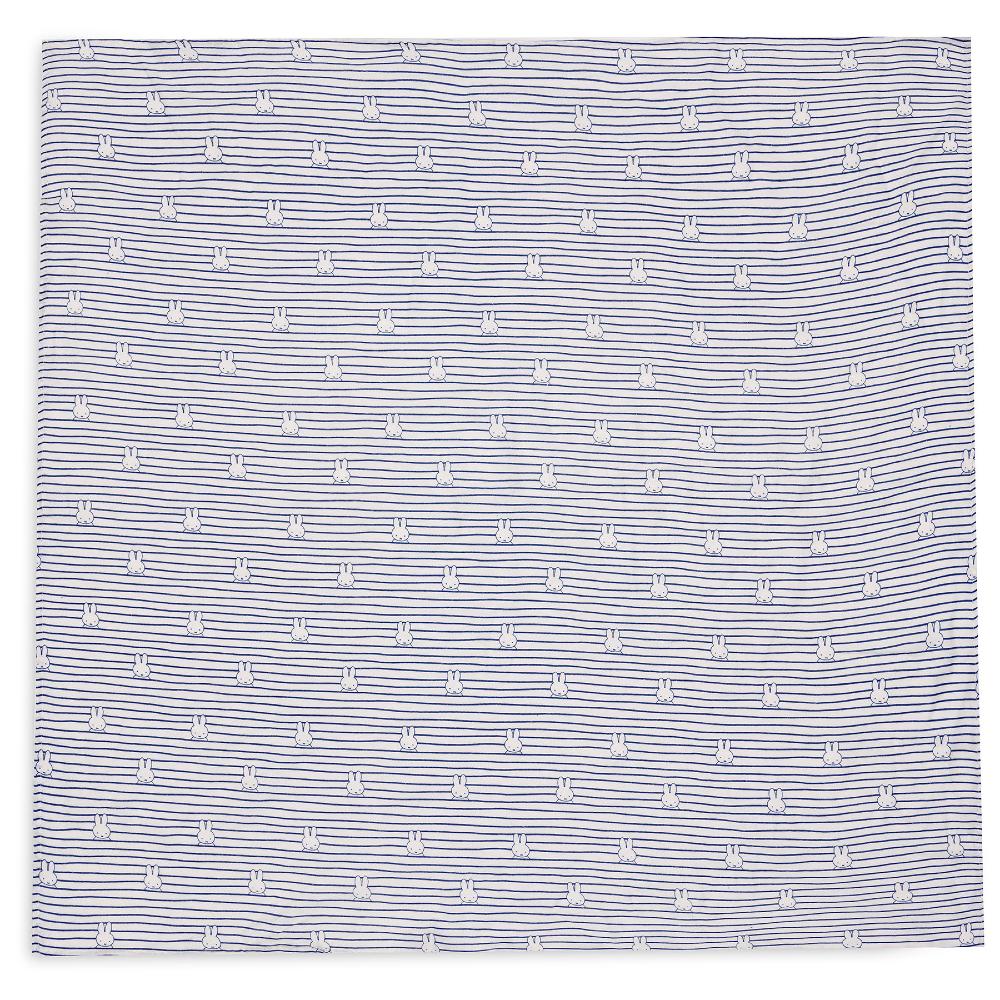 Muslin Swaddle 2pk - Miffy Stripe Navy