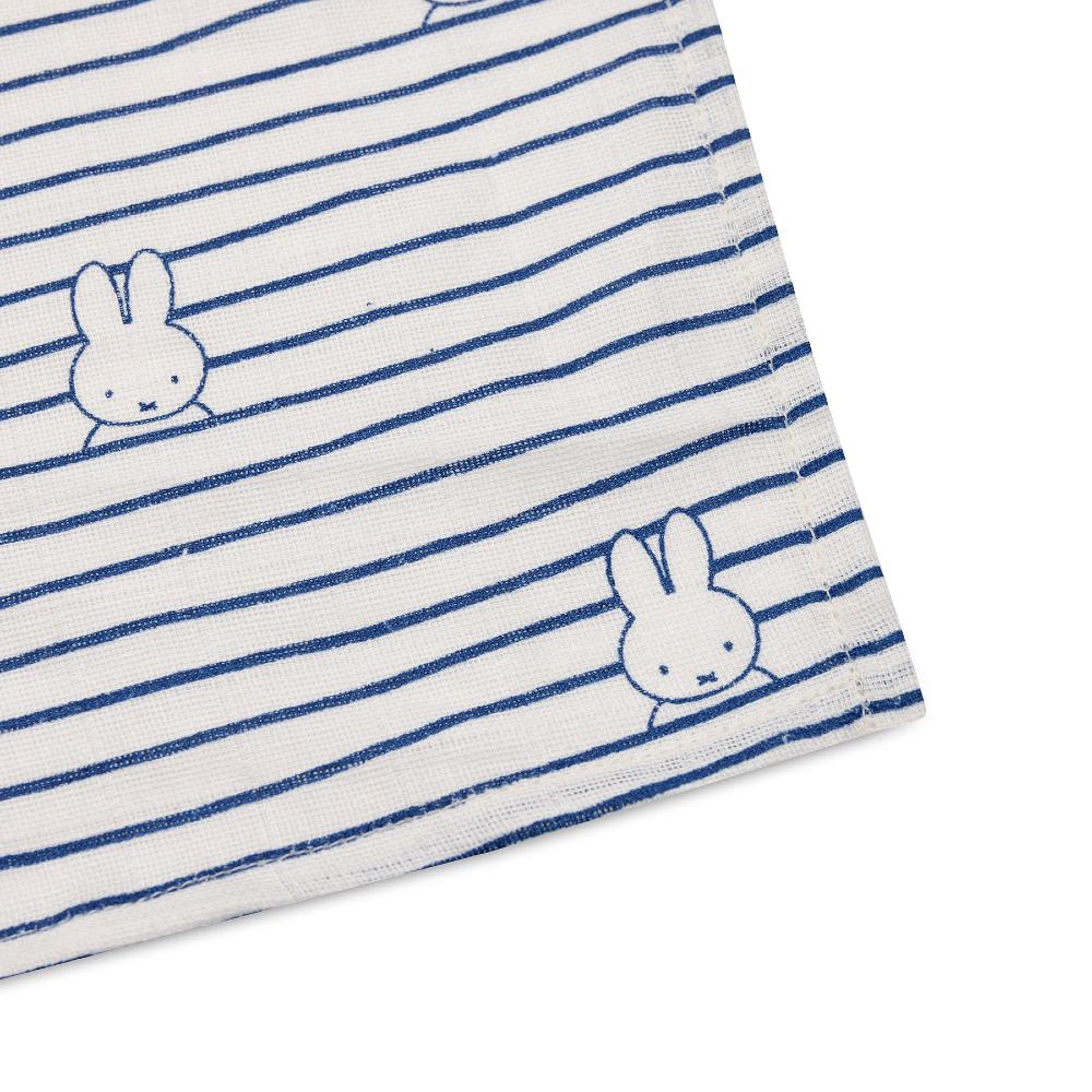 Muslin Swaddle 2pk - Miffy Stripe Navy