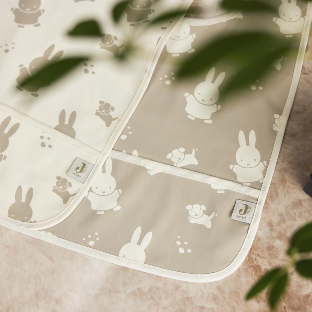 Waterproof Bib 2pk - Animals Nougat