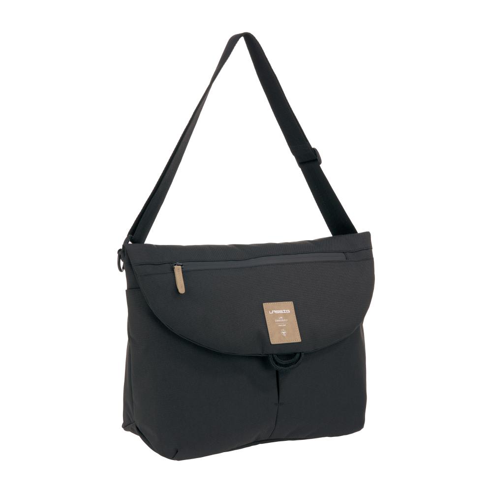Manu Messenger Nappy Bag - Black