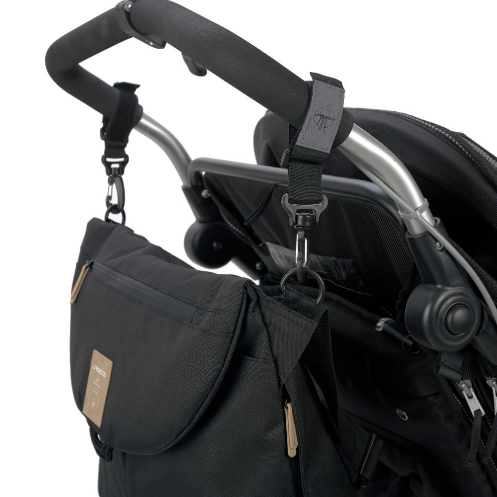 Manu Messenger Nappy Bag - Black