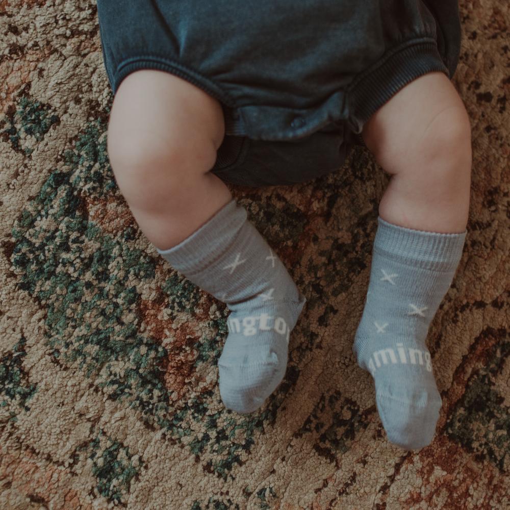 Baby Crew Merino Socks - Beau
