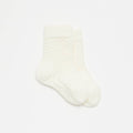 White Crew Merino Socks on a white background