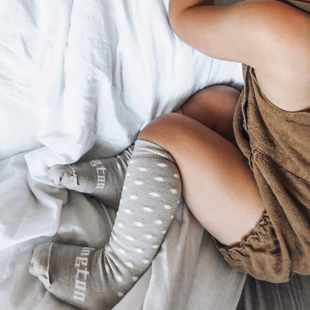 Baby Knee-High Merino Socks - Truffle