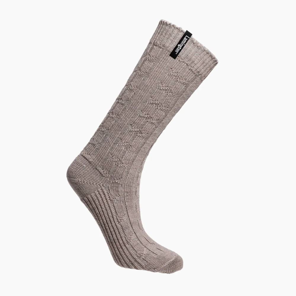 Natural Womens crew socks on a white background