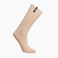 Cream womens socks ona  white background