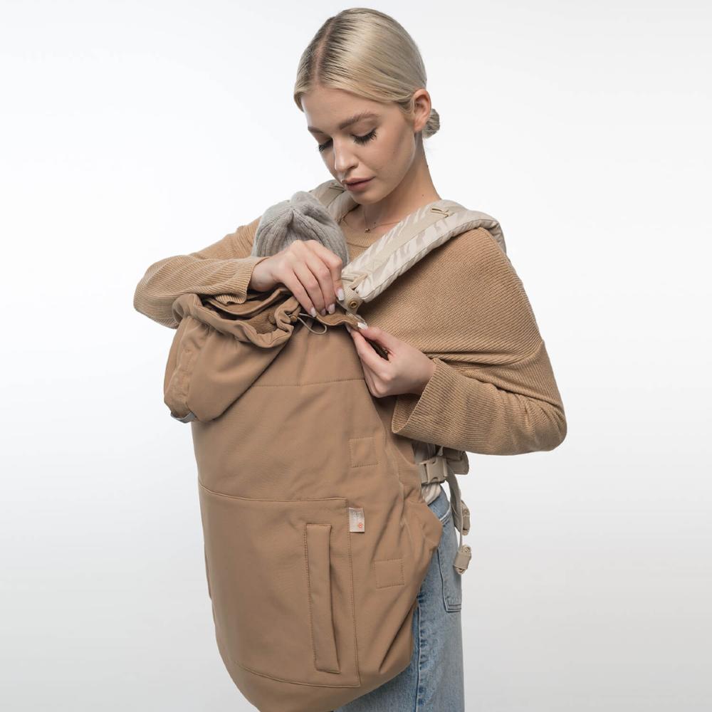 All-Season Softshell Babywearing Cover - Sand