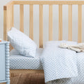 Cotton Cot Flat Sheet - Wavy Check