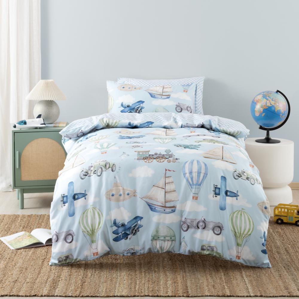 Cotton Duvet Cover Set - Jetset Journey