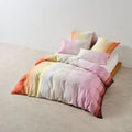 Cotton Duvet Cover Set - Sunrise Stripe Bubblegum