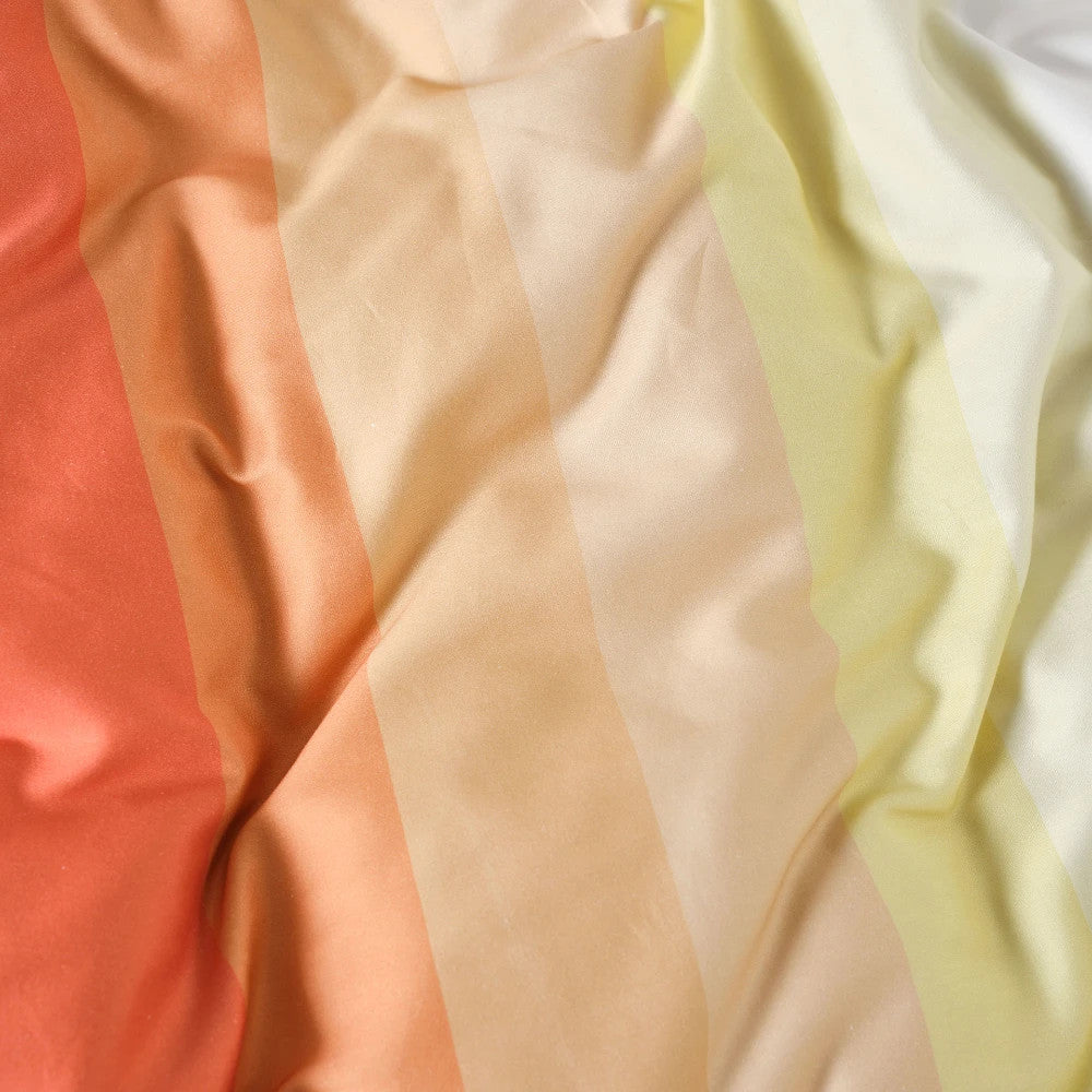Cotton Duvet Cover Set - Sunrise Stripe Bubblegum