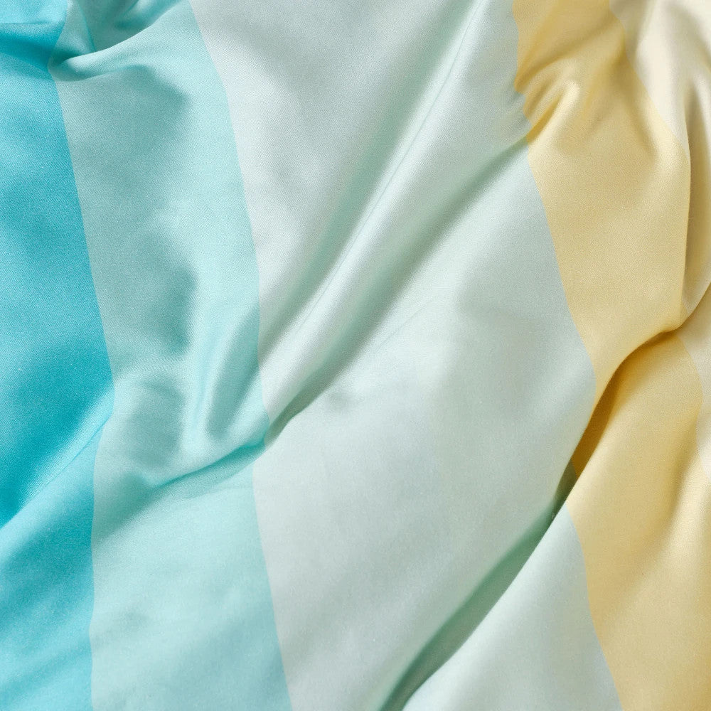 Cotton Duvet Cover Set - Sunrise Stripe Clearwater