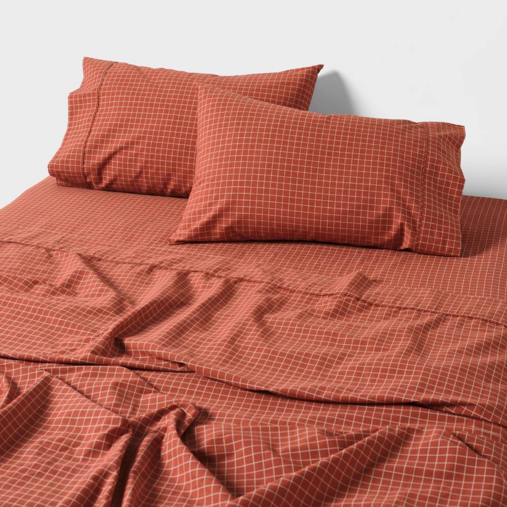 Sheet Set - Volley Check - Chilli
