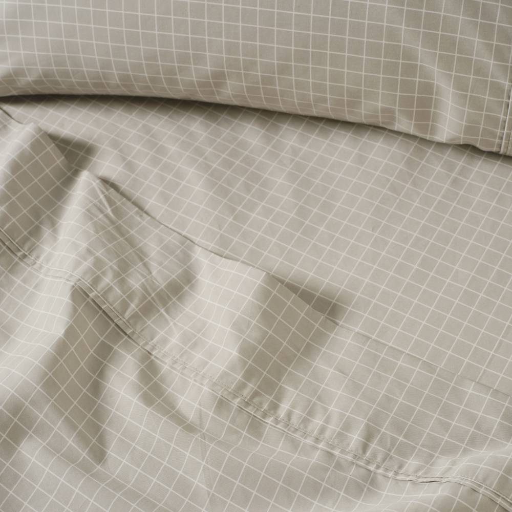 Sheet Set - Volley Check - Pebble