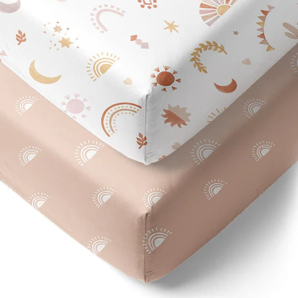 Jersey Fitted Sheet 2pk - Bohemian Bliss