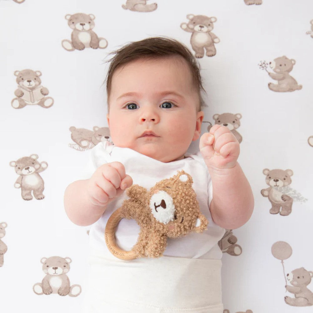 Jersey Fitted Sheet 2pk - Cuddly Bear
