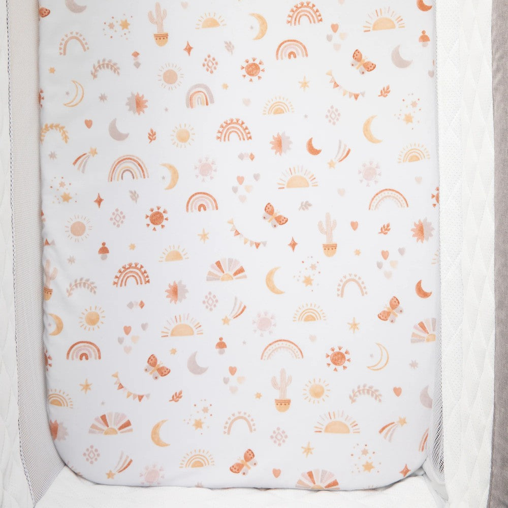 Organic Jersey Fitted Sheet - Bohemian Bliss