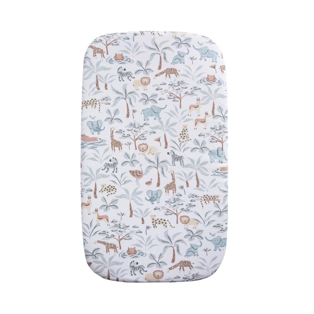 Organic Jersey Fitted Sheet - Wild Safari