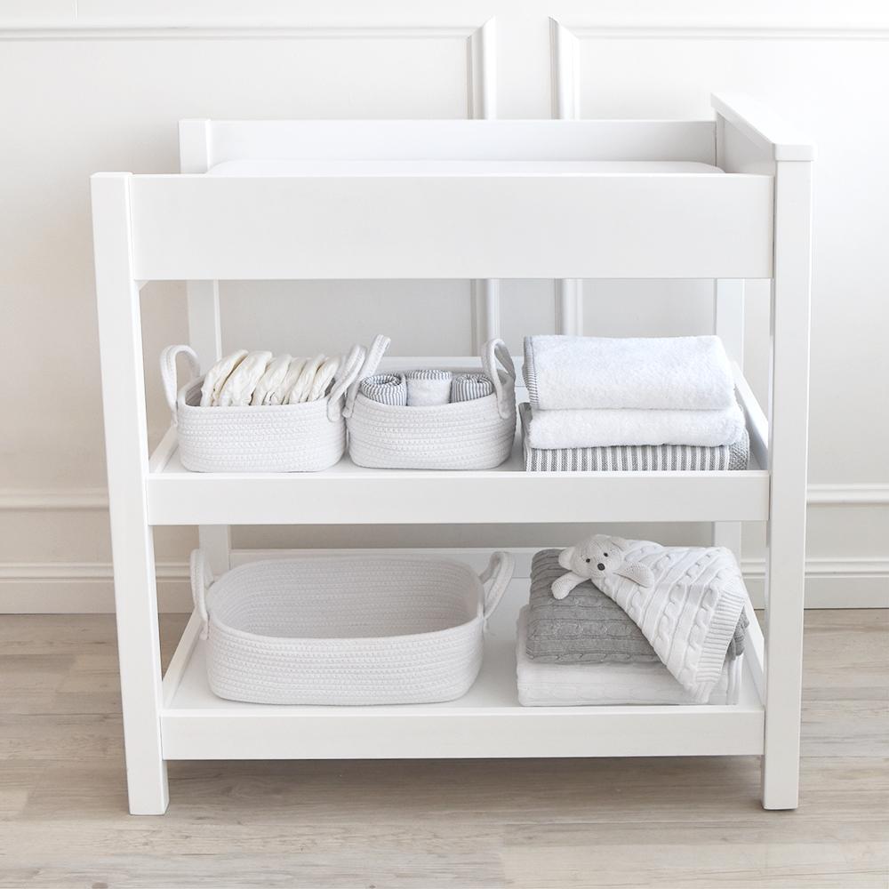 Cotton Rope 3pc Storage - White