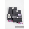 Baby Carrier Teething / Suck Pad Set - Little Herringbone Ombre Grey