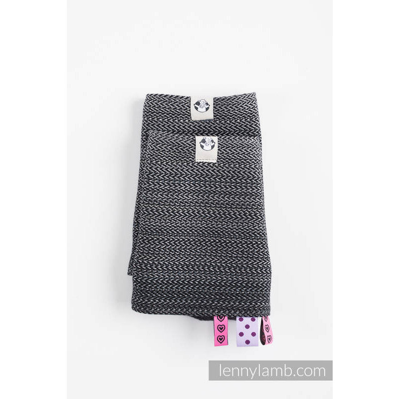 Baby Carrier Teething / Suck Pad Set - Little Herringbone Ombre Grey