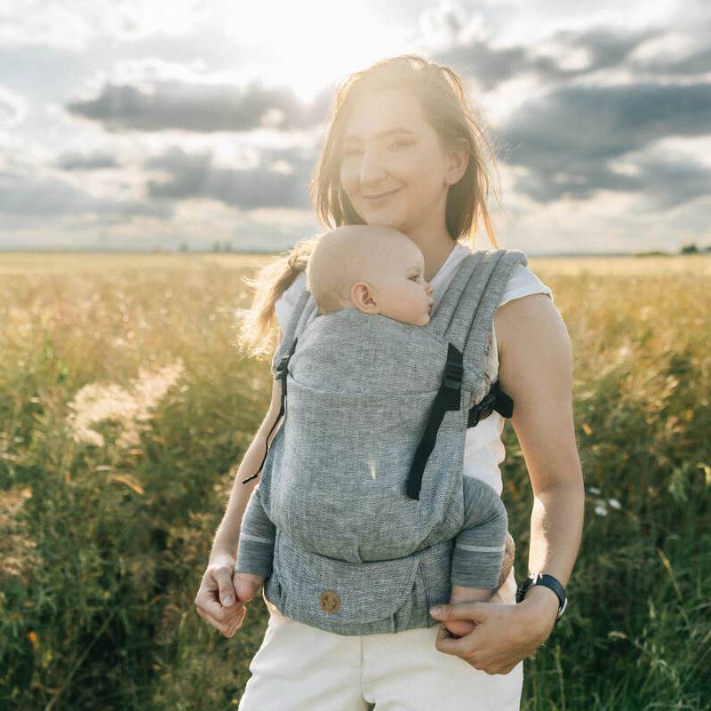 LennyLight Carrier - Linen Chevron Weave - Arrow Wave