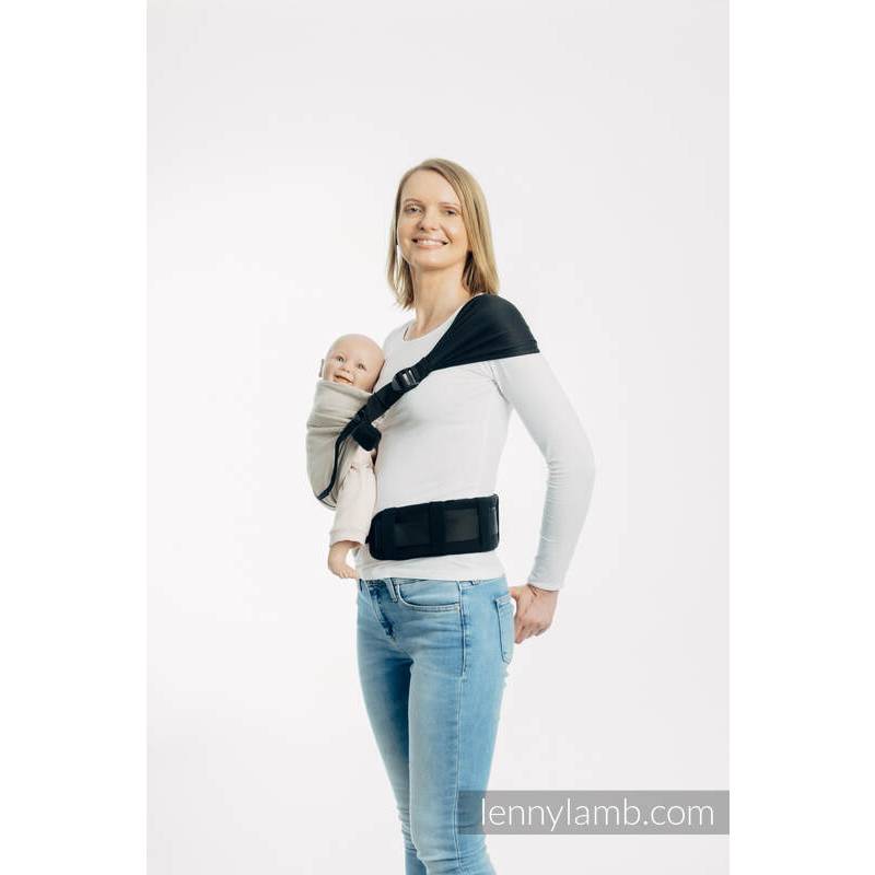 Lumbar Support - Little Herringbone Black Ebony