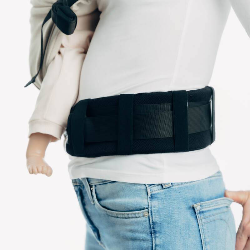 Lumbar Support - Little Herringbone Black Ebony