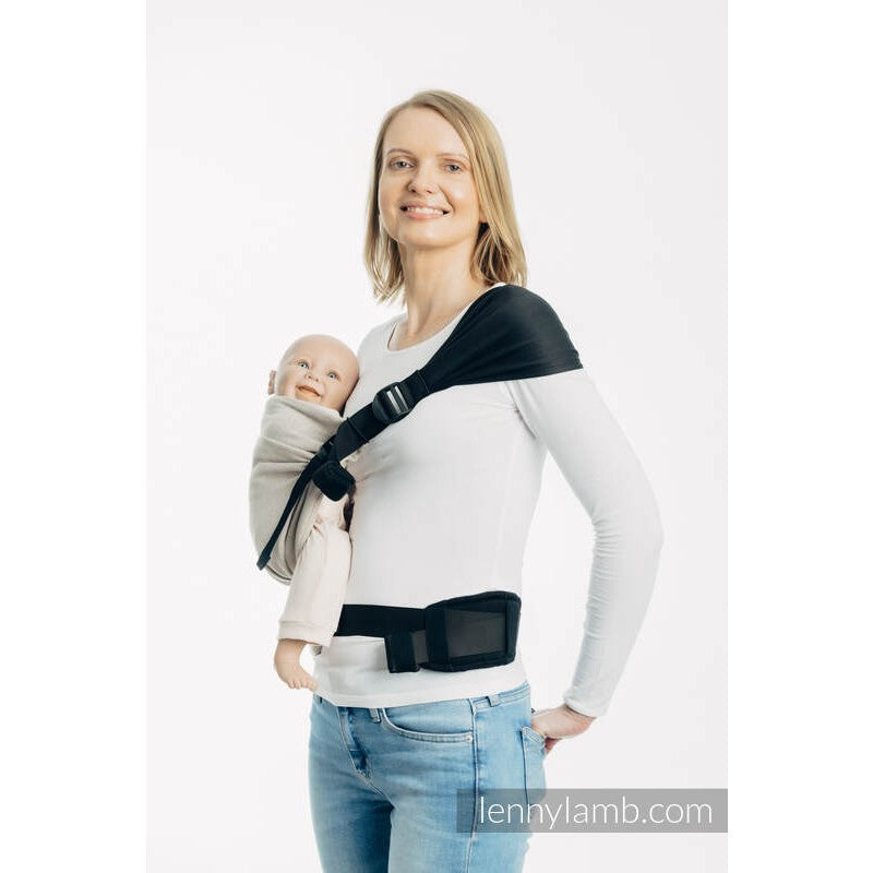 Lumbar Support - Little Herringbone Black Ebony