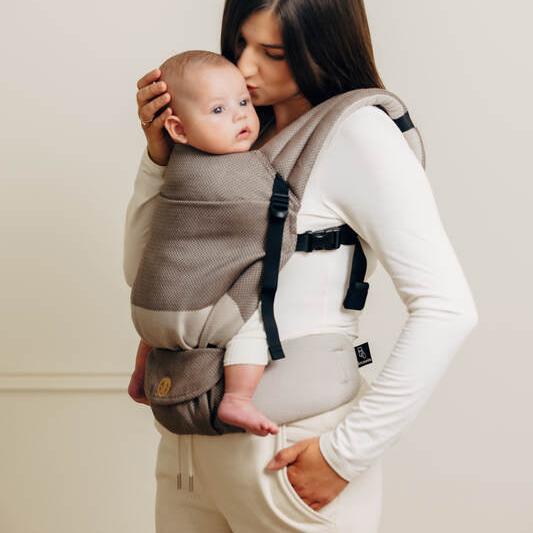 LennyLight Carrier - Herringbone - Little Herringbone Baby Caffe Latte