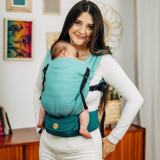 LennyLight Carrier - Herringbone - Little Herringbone Ombre Green