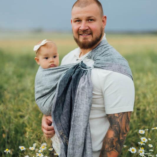 Linen Ring Sling - Arrow Wave