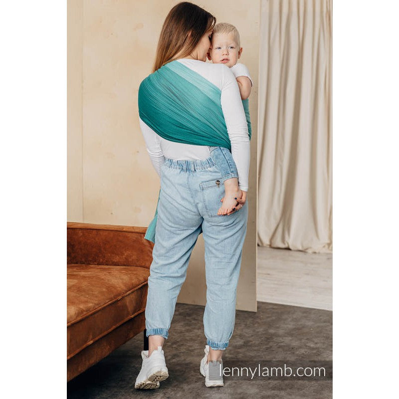 Ring Sling - Little Herringbone - Ombre Green