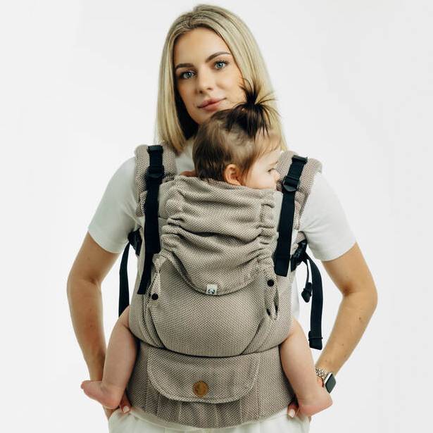 Lenny UpGrade Pro Carrier - Little Herringbone Almond
