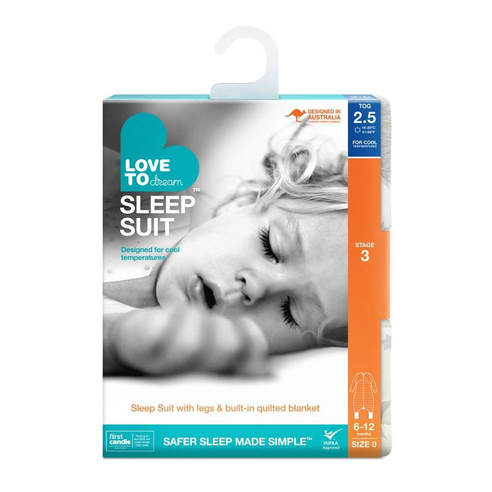 2.5 tog Sleepsuit - Moonlight White