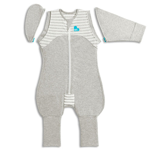 1.0 tog Swaddle Up Transition Suit - Grey on a white background